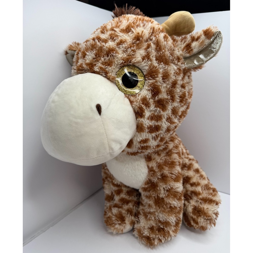 Best Made Toys Giraffe Plush 20" Large Gold Glitter Eyes Ears Stuffed Animal